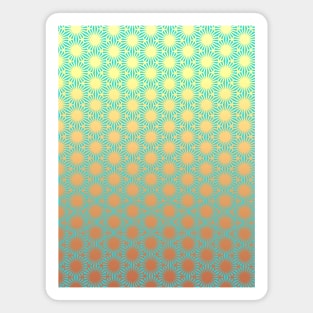 Hexagon flower geometric pattern Magnet